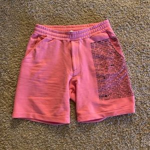 Helmut Lang Mini Text Short Pink Size Small